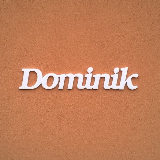 Dominik név felirat ajtóra vagy a gyermekszoba falára! (termék) Dominik név felirat ajtóra vagy a gyermekszoba falára!