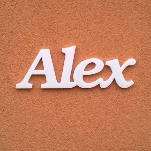 Alex név felirat ajtóra vagy a gyermekszoba falára!