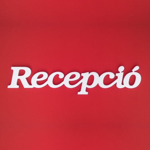 Recepció felirat faldekorációs célra (termék) Recepció felirat faldekorációs célra
