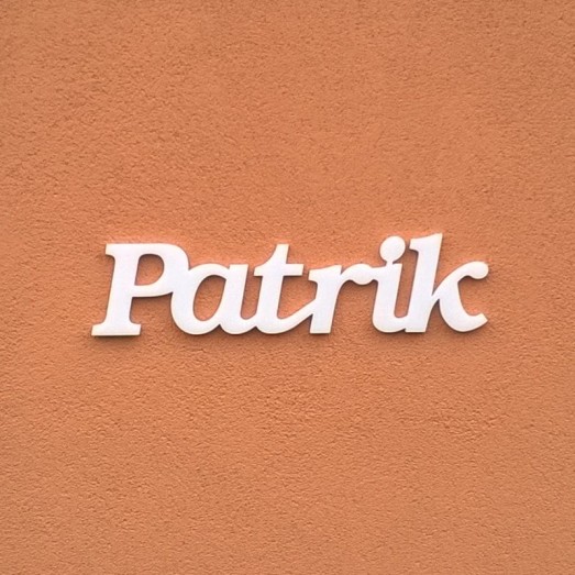 Patrik név felirat ajtóra vagy a gyermekszoba falára!