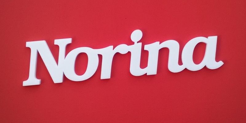 Ajtóra vagy gyerekszoba falára felragasztható Norina név felirat.