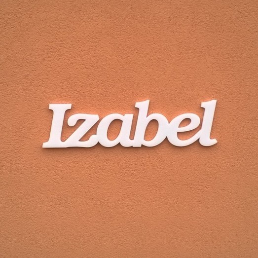 Izabel név felirat ajtóra vagy a gyermekszoba falára!