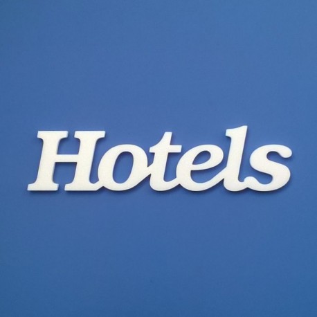 Hotels felirat faldekorációs célra