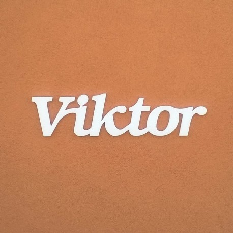 Viktor név felirat ajtóra vagy a gyermekszoba falára