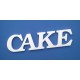 CAKE felirat faldekorációs célokra.