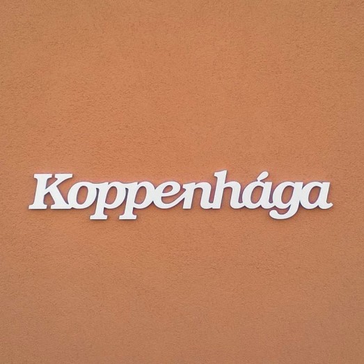 Koppenhága felirat faldekorációs célra