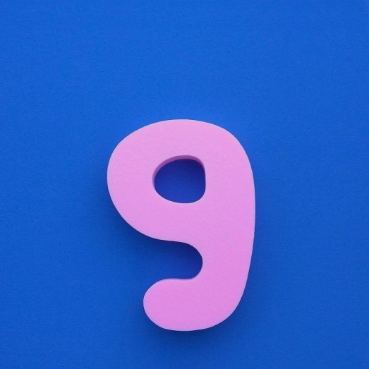 "9" dekorációs számjegy a SUZY termékcsaládból.