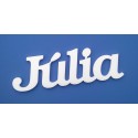 Így néz ki egy már elkészült Júlia név felirat. Te is rendelhetsz tetszőleges név feliratot!