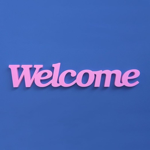 Welcome felirat XPS anyagból otthonra.