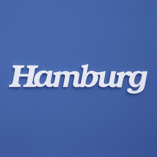 Hamburg felirat faldekorációs célra.