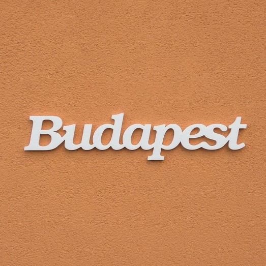 Budapest felirat faldekorációs célra.