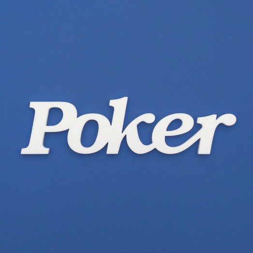 Poker felirat faldekorációs célra.