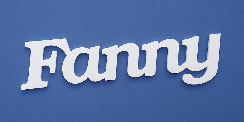 Ajtóra vagy gyerekszoba falára felragasztható Fanny név felirat.