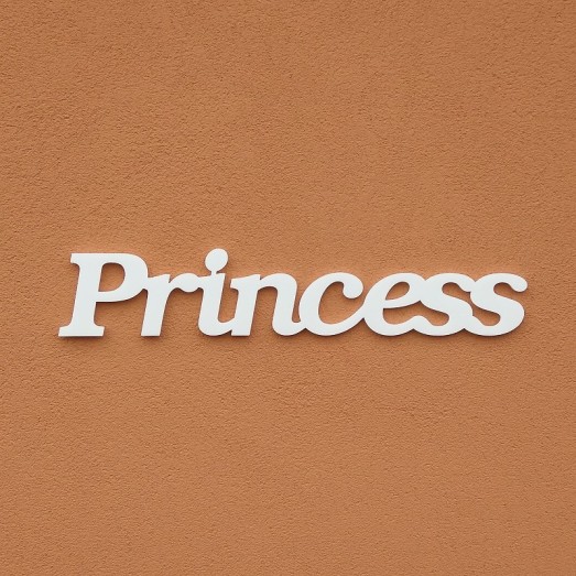Princess felirat faldekorációs célra