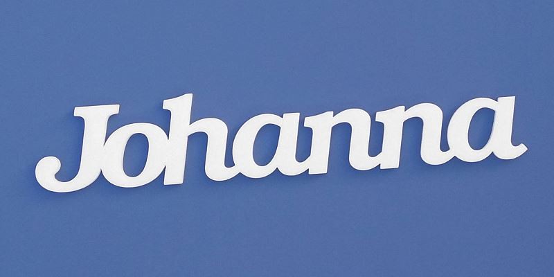 Johanna név felirat. Ajtóra vagy gyerekszoba falára felragasztható Johanna név felirat.