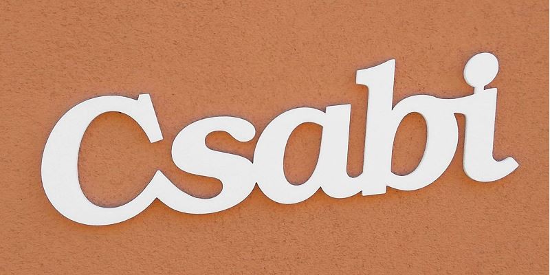 Csabi név felirat. Ajtóra vagy gyerekszoba falára felragasztható Csabi név felirat.