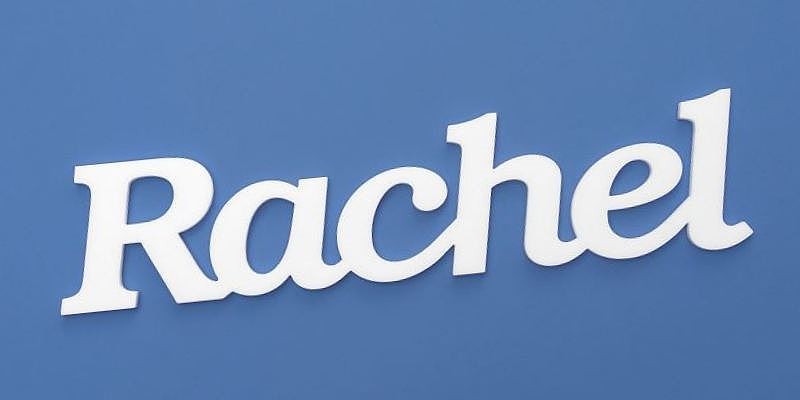 Ajtóra vagy gyerekszoba falára felragasztható Rachel név felirat.