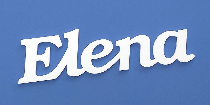 Ajtóra vagy gyerekszoba falára felragasztható Elena név felirat.