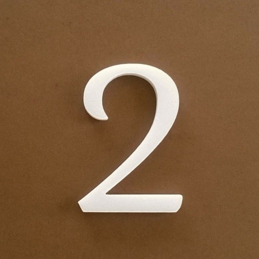 Dekorációs "2" számjegy a GABI termékcsaládból. (termék) Dekorációs "2" számjegy a GABI termékcsaládból.