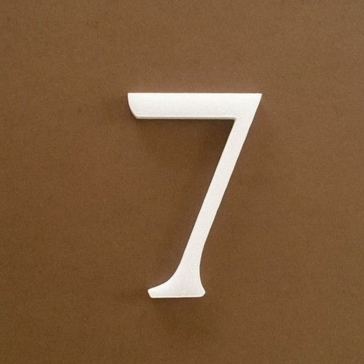 Dekorációs "7" számjegy a GABI termékcsaládból. (termék) Dekorációs "7" számjegy a GABI termékcsaládból.