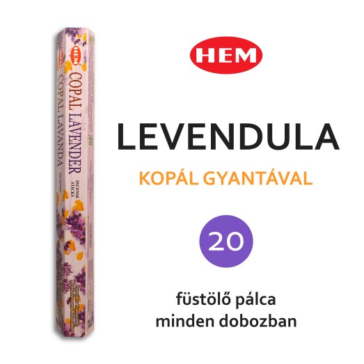 Levendula illatú HEM füstölő kopál gyantával