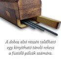 Kinyitható tároló rekesz a füstölő pálcák számára