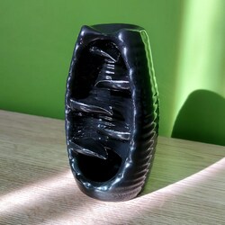 Visszaáramló kúpfüstölő tartó, fekete