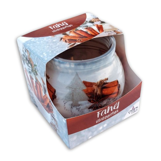 Poharas illatgyertya, fahéj