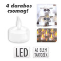 Ledes teamécses, 4 darabos csomag, elemmel