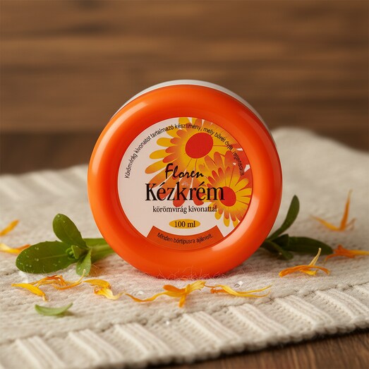 Floren körömvirágos kézkrém 100ml, puha gyapjún, a sebes, repedezett bőr regenerálásáért