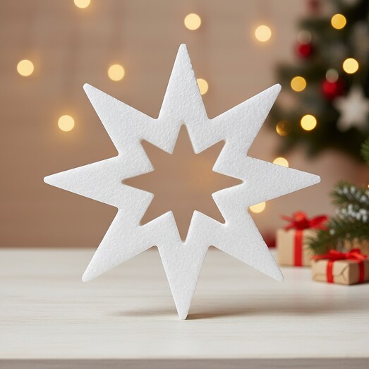 Lyukas csillag alakú hungarocell dekoráció