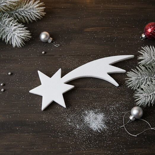 Hullócsillag alakú hungarocell dekoráció