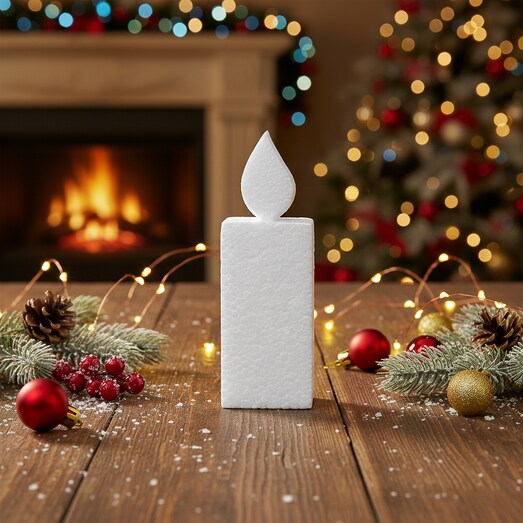 Gyertya alakú hungarocell dekoráció