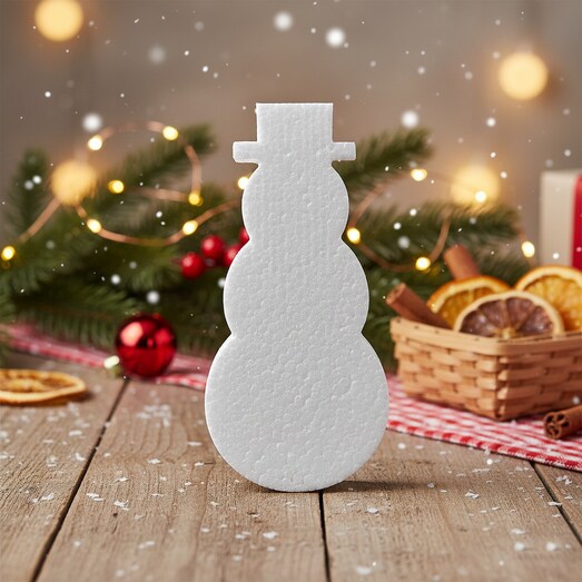 Hóember alakú hungarocell dekoráció