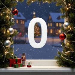 0-ás számjegy ablakdekorációnak