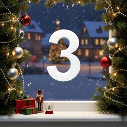 3-as számjegy ablakdekorációnak