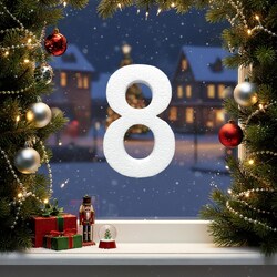 8-as számjegy ablakdekorációnak