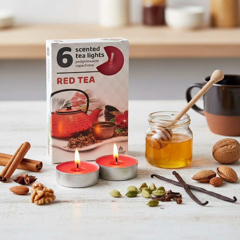 vörös tea illatú mécses