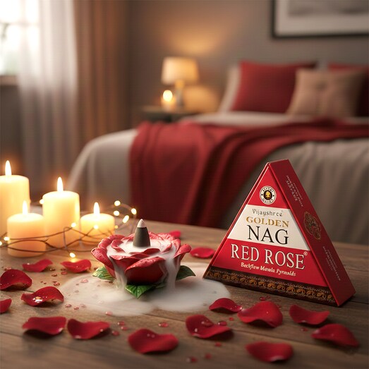 Golden Nag Red Rose kúpfüstölő
