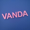 VANDA felirat XPS habbetűkből