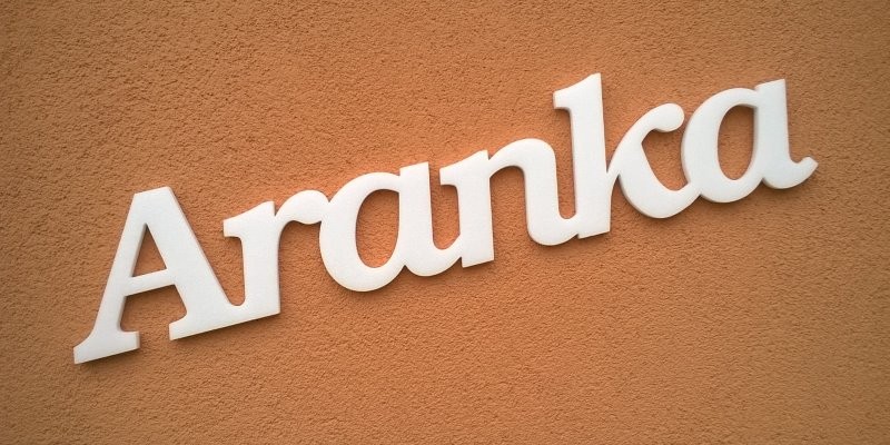 Ajtóra vagy gyerekszoba falára felragasztható Aranka név felirat.