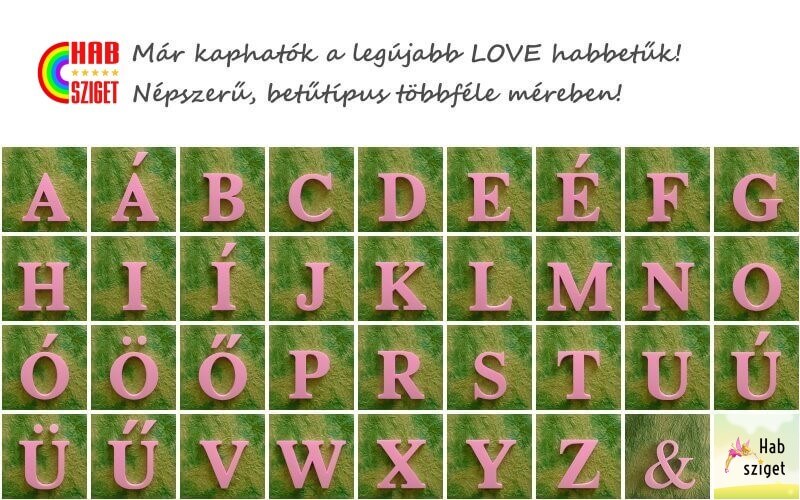 Love habbetűk