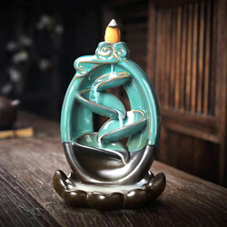 Visszaáramló kúpfüstölők Kék színű kúpfüstölő égető