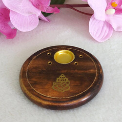 Füstölőtartók Fából készült kerek füstölőtartó