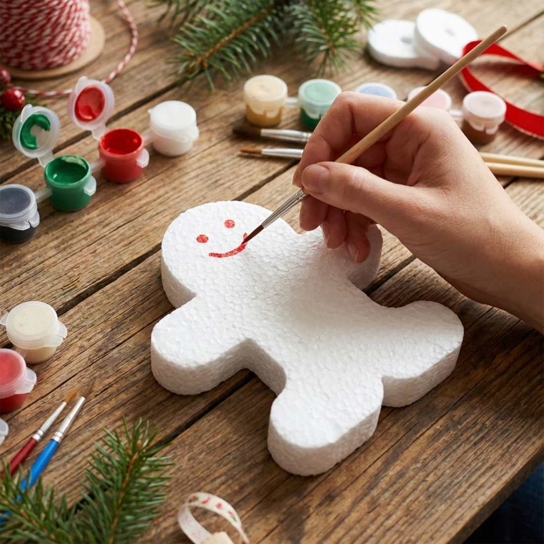 Mézeskalács figura díszítése.