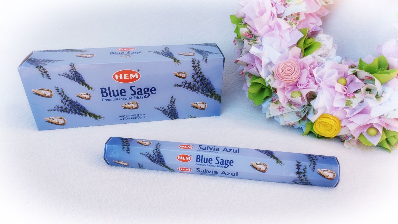 Kék zsálya illatú füstölő. HEM Insence sticks - Blue Sage.