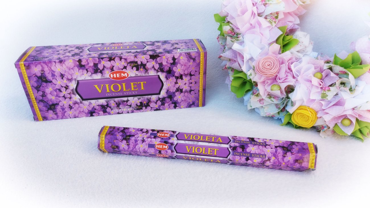 Ibolya illatú füstölő. HEM Insence sticks - Violet.