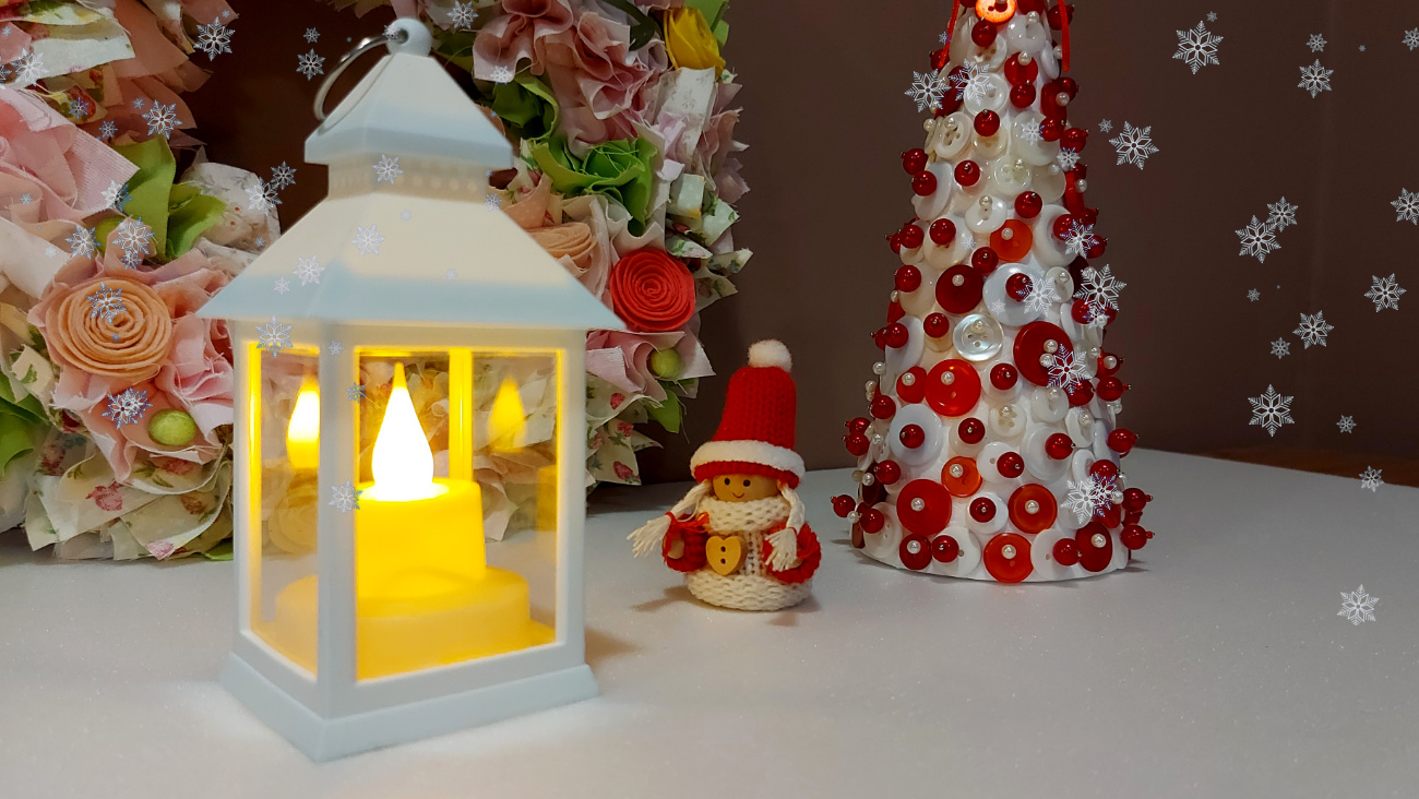 Karácsonyi lámpás fehér színben! Karácsonyi lámpás, fehér.