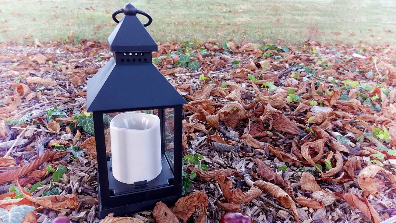 Karácsonyi lámpás Karácsonyi lámpás parkban