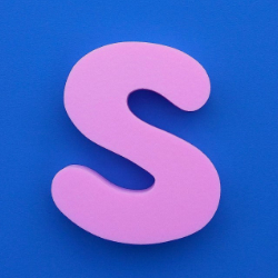 Suzy dekorációs habbetűk S betű polisztirolból